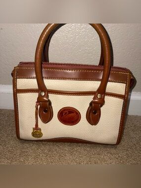 Dianne Berkely Bag American Leather Crafters Vintage Two Toned Pebble Leather